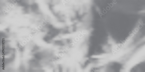 Abstract Grey Halftone Pattern Background with Creative Dotted Texture and Distorted Geometric Shapes for Modern Minimalist Graphic Design Web Banner and Industrial Poster Backdrop.