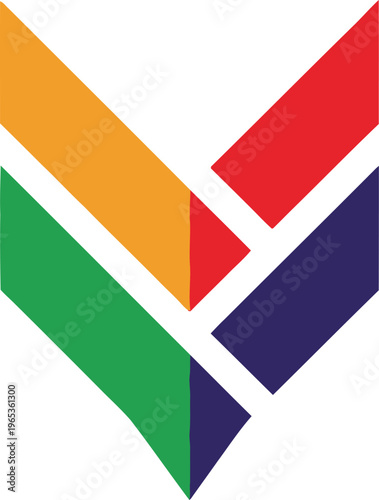 Free Download Abstract Colorful Geometric Design with Interlocking Shapes and Vibrant Colors. - GFXLoad