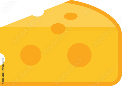 A wedge of yellow cheese.