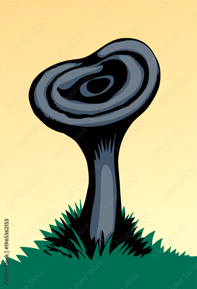 Obraz premium Vector drawing. Saffron milk cap mushroom