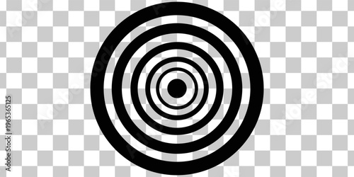 Set of concentric circles isolated on a white background. Concentric circulation.Vector illustration.