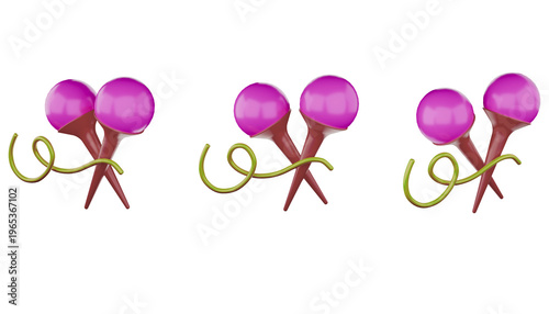 Konstfotografi Colorful Lollipop Trio: A vibrant array of three sweet lollipops, their sugary globes a cheerful burst of color against an isolated background, ready to sweeten any moment