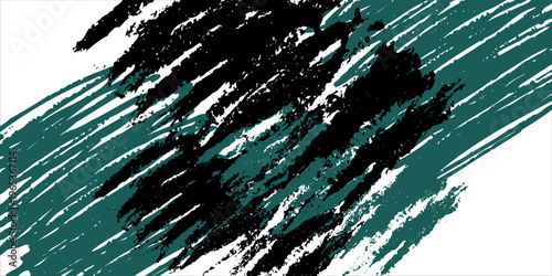 Hand drawn grainy green brush stroke with spray texture. Rough thick brush stroke texture. Vektor modern