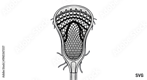 Lacrosse Stick Head Outline - Vector Graphic