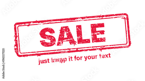 official stamp label red rubber stamp vector with distressed ink texture and clean frame, built for packaging, shipping labels, office paperwork, certification workflows, and commercial branding use.