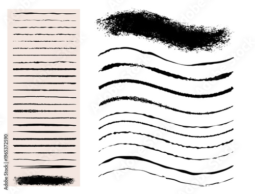 Hand Drawn Vector Brushes Pack - Ink, Charcoal, Grunge for Adobe Illustrator