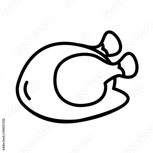 vector illustration of a chicken meat