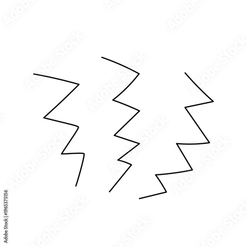 痛み、不穏な感情、不快な音の漫符