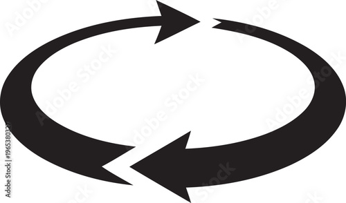 Circular Rotation Arrow Icon for Sync and Lifecycle Concept