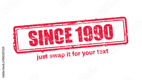 official stamp label red rubber stamp vector with distressed ink texture and clean frame, built for packaging, shipping labels, office paperwork, certification workflows, and commercial branding use.