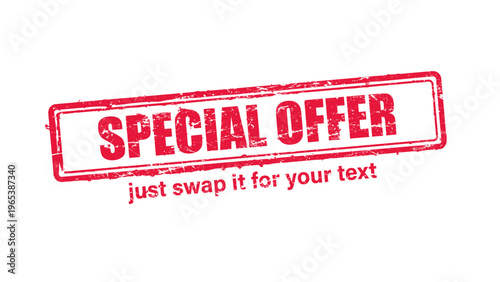 official stamp label red rubber stamp vector with distressed ink texture and clean frame, built for packaging, shipping labels, office paperwork, certification workflows, and commercial branding use.