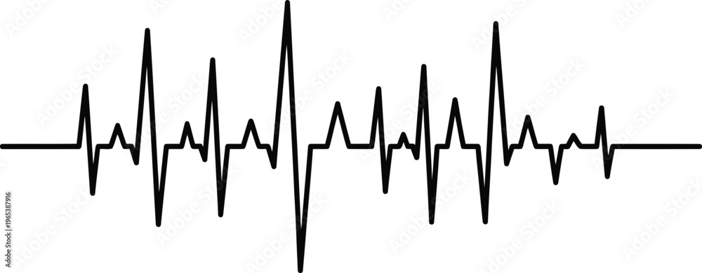 Obraz premium Ecg heartbeat pattern illustration