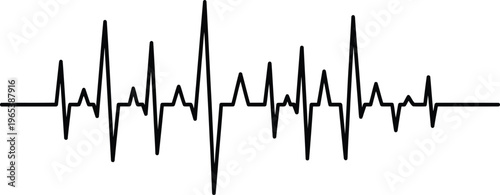 Ecg heartbeat pattern illustration