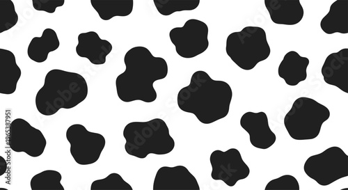 Black and white leopard print pattern on a solid background