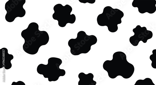 Black spots on white background pattern