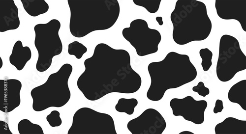 Black and white cow print pattern