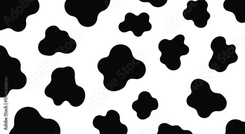 Black spots on white background pattern