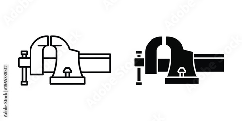 Comparison of a bench vise and a pipe vise in a mechanical setup