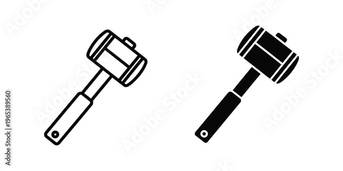 Two different styles of judge gavel tools displayed side by side