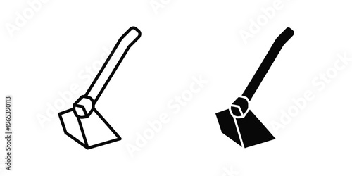 Comparison of a traditional hoe and a modernized version with a longer handle