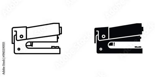 Comparison of a standard stapler and a heavy-duty stapler design illustration