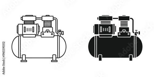 Comparison of single and dual piston air compressors with tanks