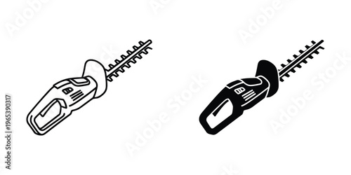 Comparison of cordless hedge trimmers with different handle designs