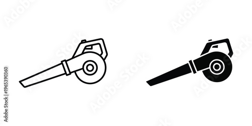 Comparison of a regular and a heavy-duty angle grinder in black and white illustration