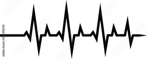 Ecg heartbeat pattern illustration