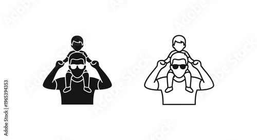 Father and son illustration Vector