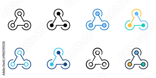 Webhook icons set multiple style collection. Editable stroke 
