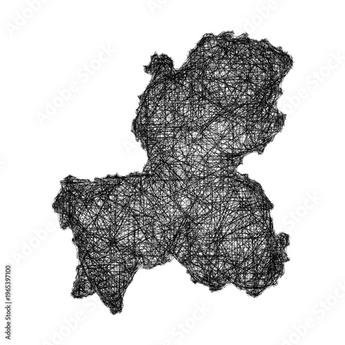 Sketch Gifu outline map design