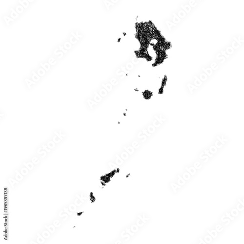 Sketch Kagoshima outline map design