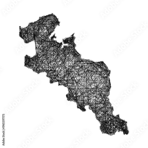 Sketch Kyoto outline map design