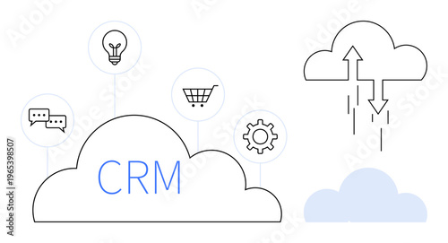 CRM system. CRM solutions for customer interaction and e-commerce management. CRM promotes data synchronization in cloud storage. For business, technology, marketing, strategy, IT services
