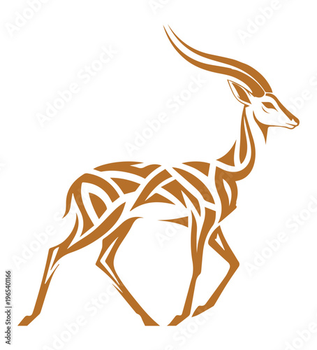 silhouette of a antelope