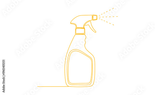 Contour style spray bottle icon representing cleaning or sanitation.