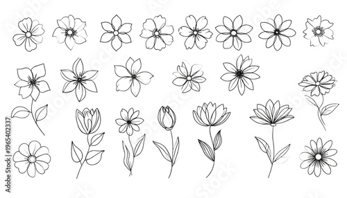 Colorful assortment of cartoon-style food and drink icons in playful designs