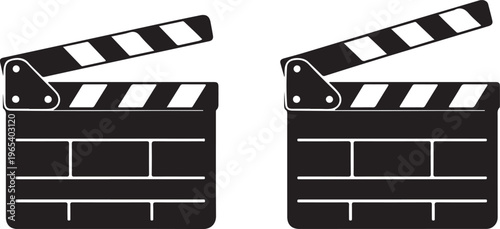 Film clapperboard cinema production icon