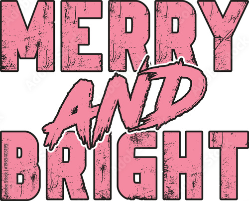 Merry and Bright Christmas SVG