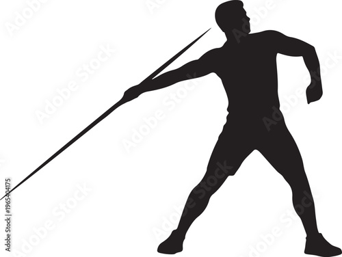 Javelin thrower silhouette