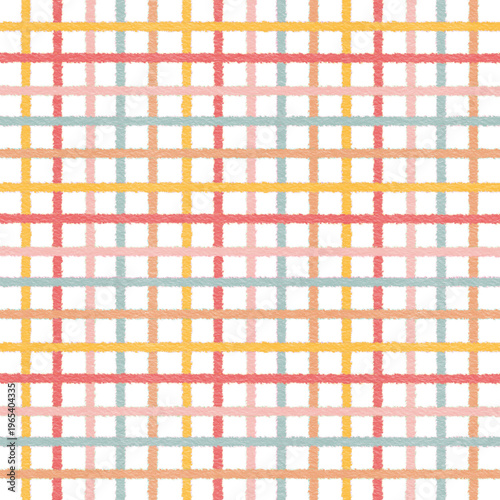 Pastel colour of seamless plaid pattern