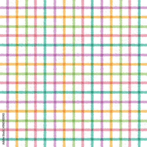 Pastel colour of seamless plaid pattern