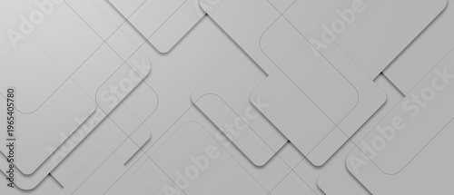 grey abstract background with square shape and light shadow