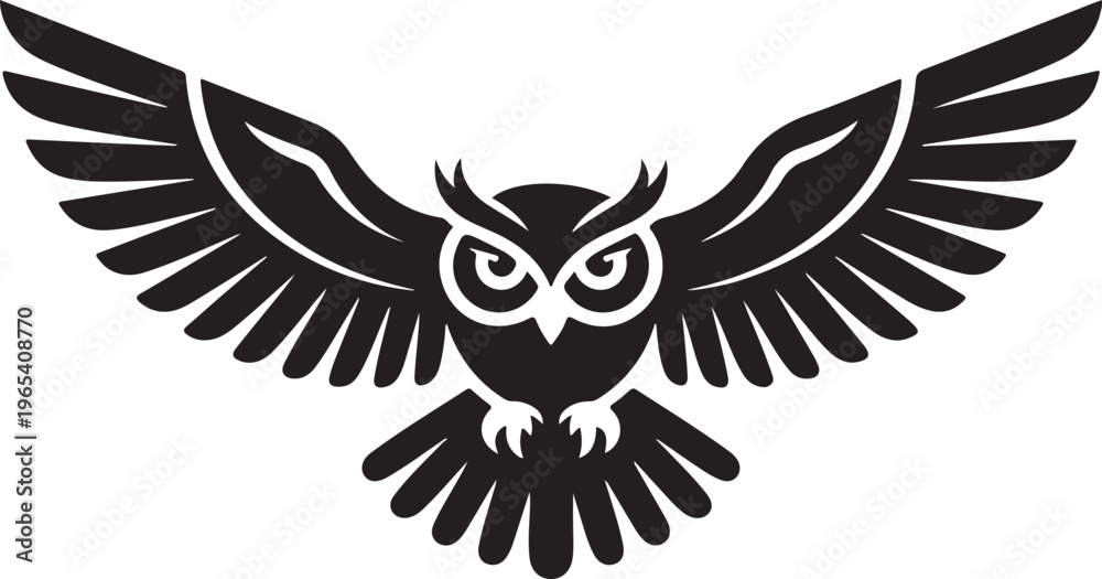 Fototapeta premium Owl vector illustration. Icon design on white background