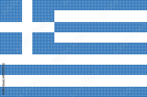 Flag of Greece pixel art of dots