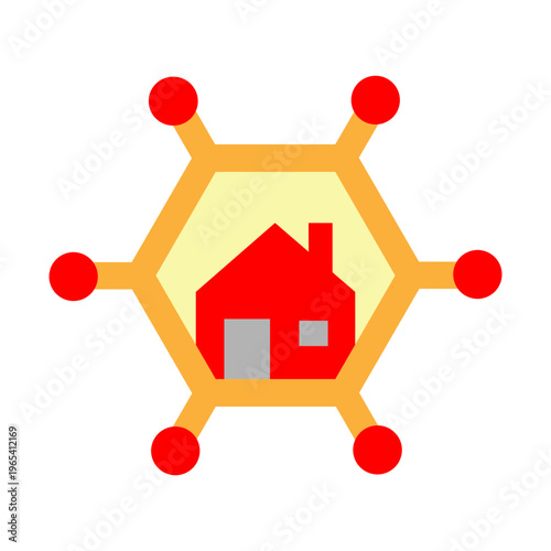 Smart Home Hub Vector Flat Icon Design