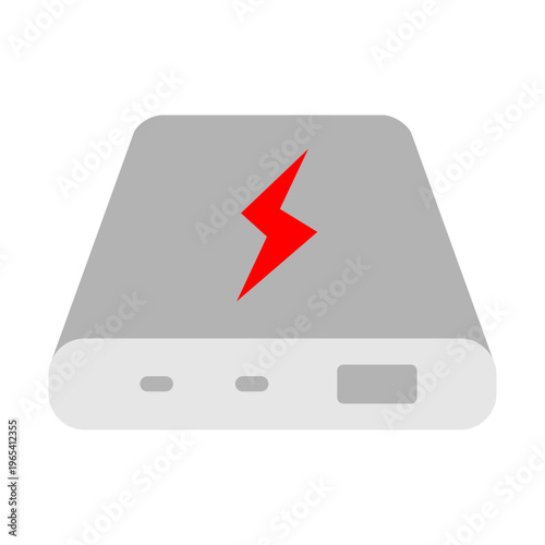 Power Bank Vector Flat Icon Design