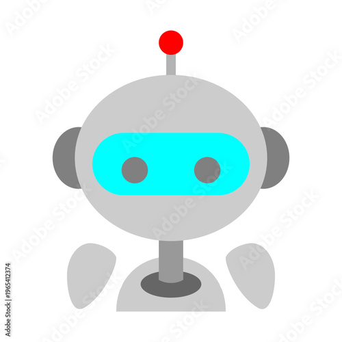 AI Assist Vector Flat Icon Design