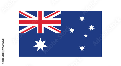 Australian Flag Waving, National Symbol, Patriotic Icon, Oceania Country